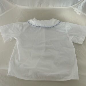 COPY - Boys white shirt with buttons gingham trim on collar